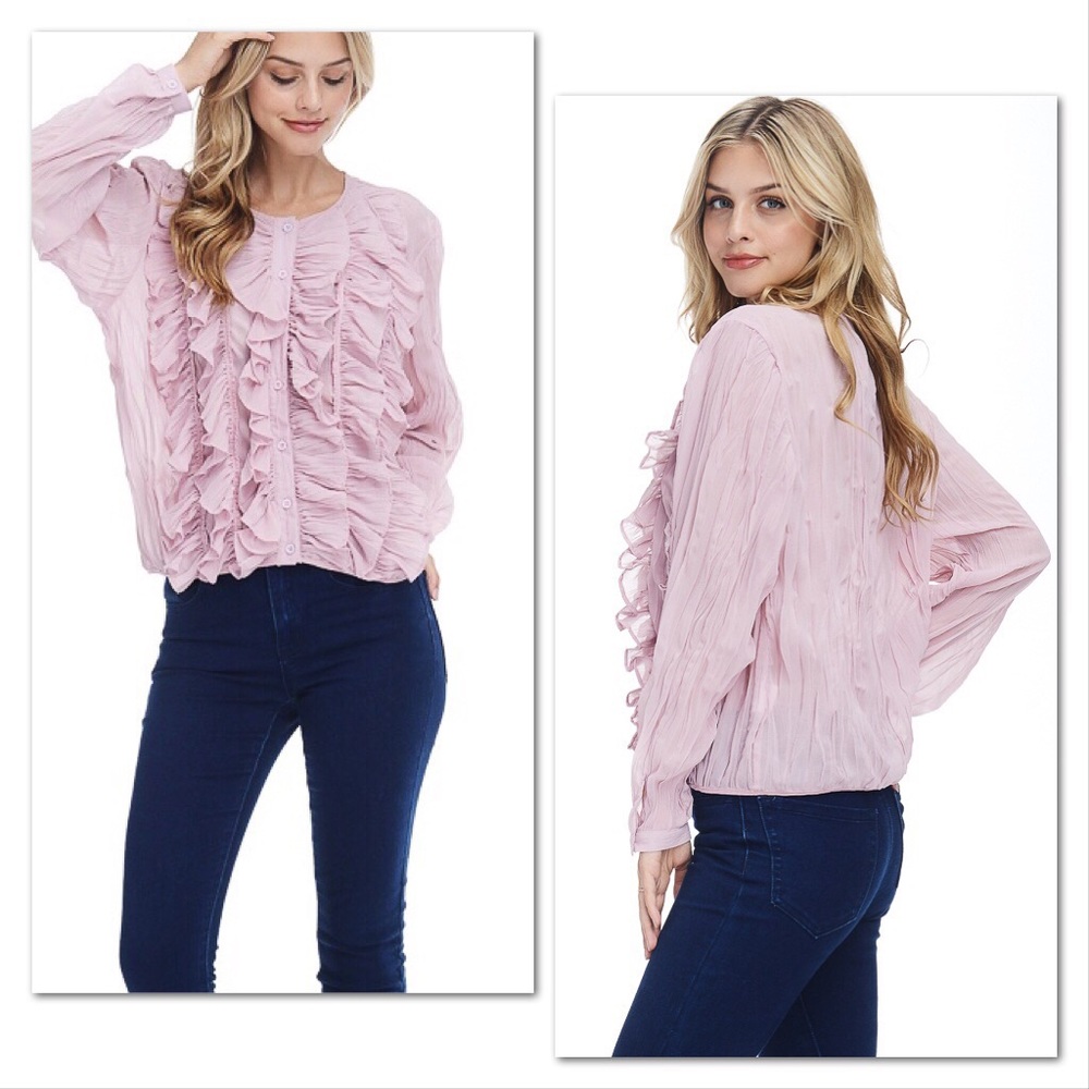 *CLEARANCE* Romantic Victorian Rose Ruffle Blouse - Picture 8 of 8